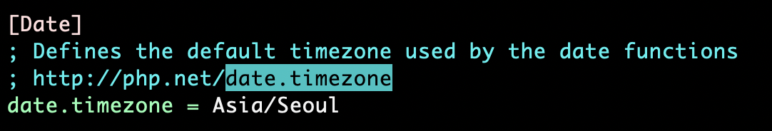 date.timezone php ini