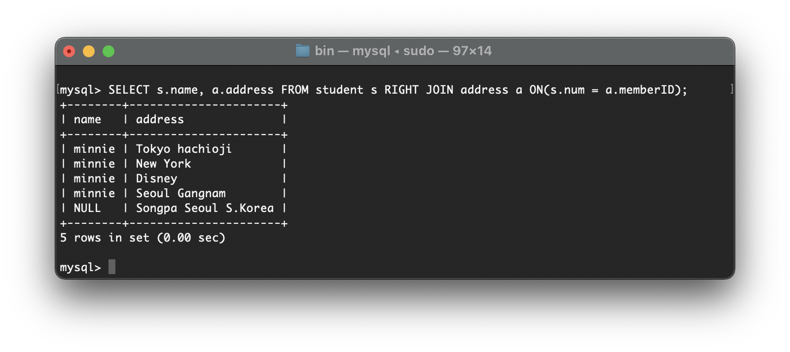 MySQL RIGHT JOIN