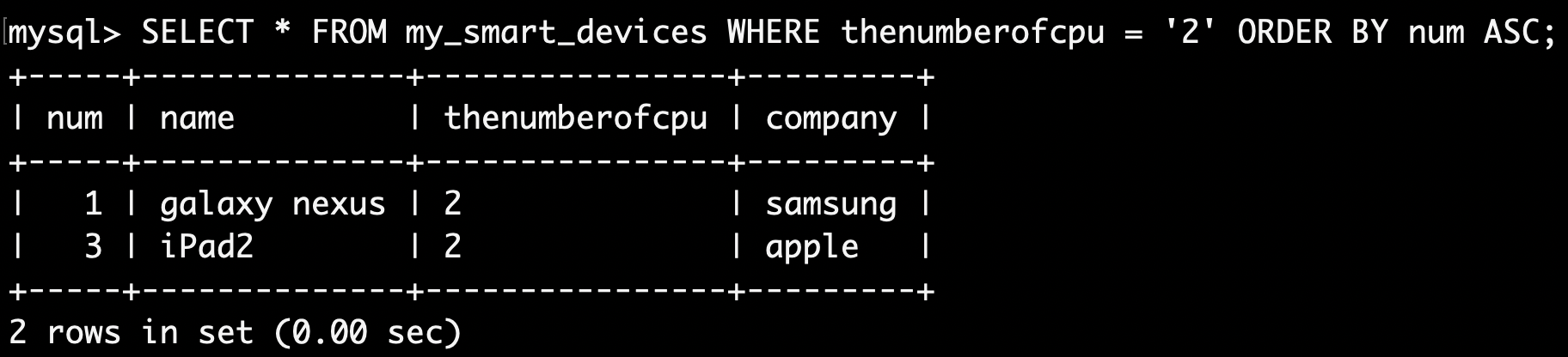 mysql search-record