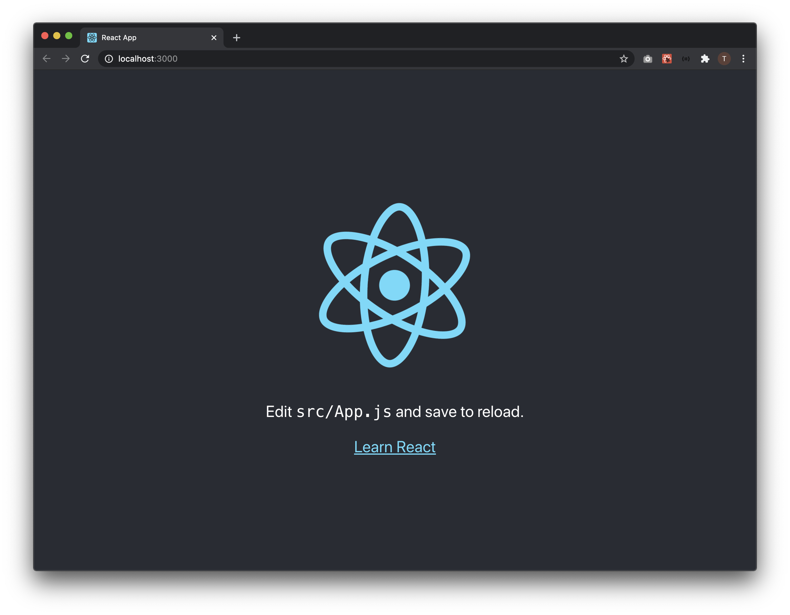 start ReactJS terminal