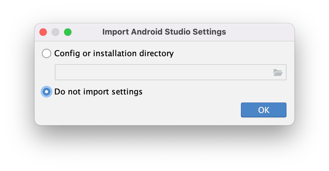 MacOS install android studio