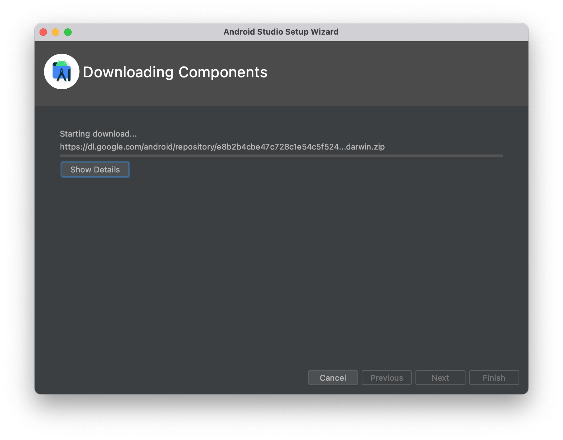 MacOS install android studio