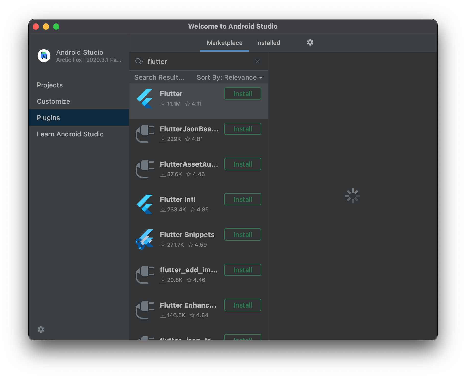 MacOS install android studio