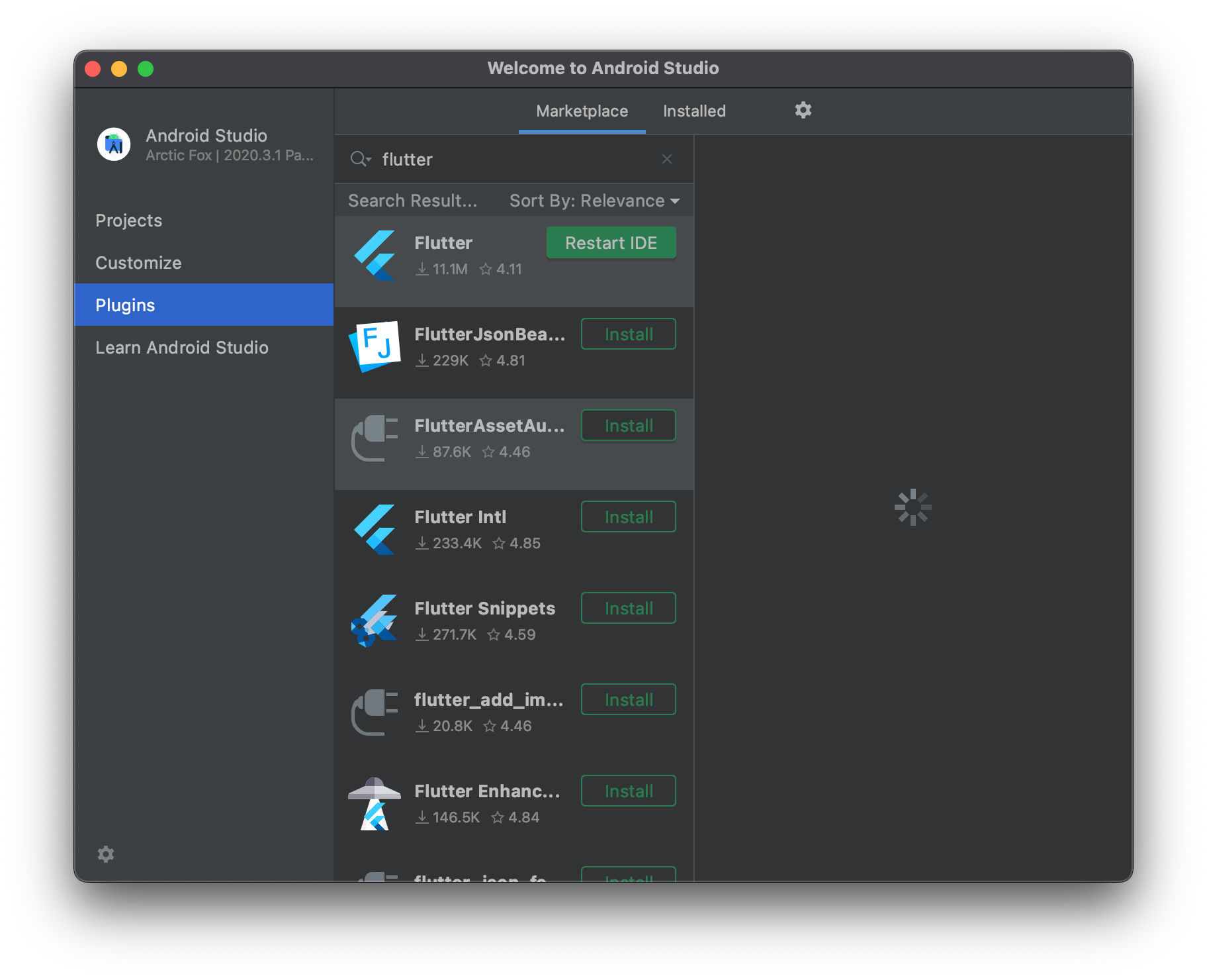 MacOS install android studio