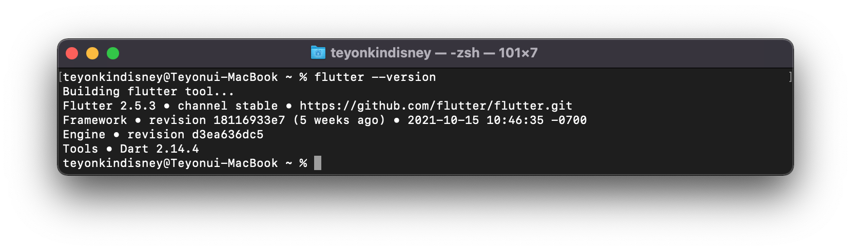 MacOS install flutter sdk